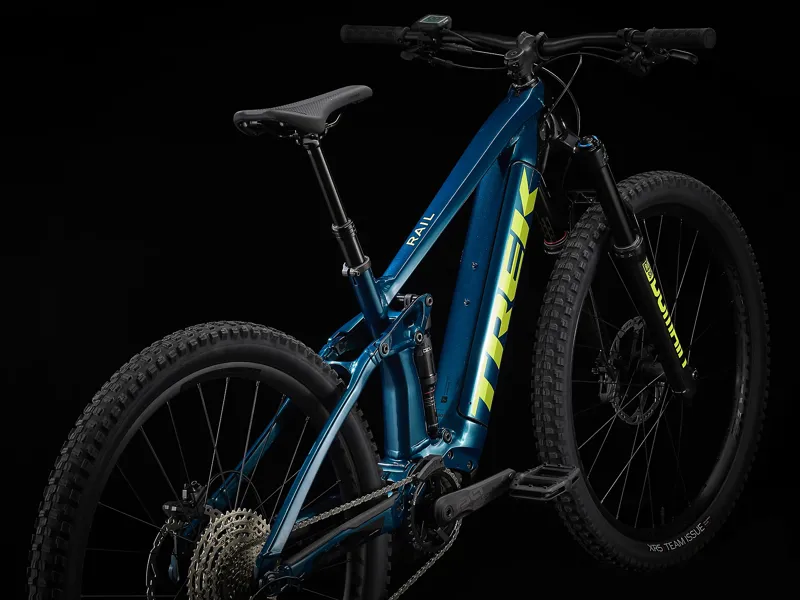 TREK Rail 7 Gen 2 625Wh Full Suspension Electric Bike in Dark Aquatic and Black-1